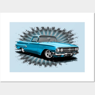 Blue 1960 El Camino Posters and Art